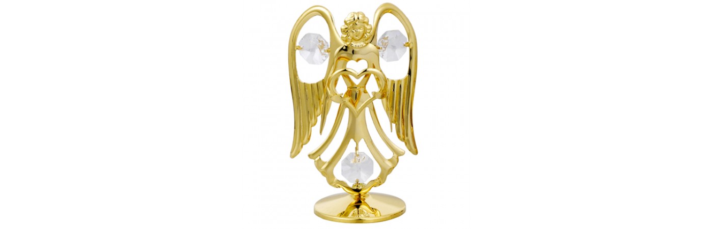 24K GOLD PLATED ANGEL WITH HEART 